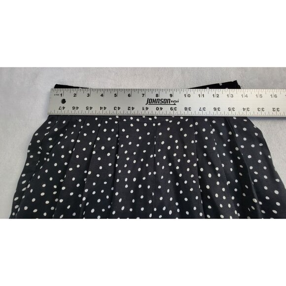 Vintage Joan Walters Women Black Polka Dot High Waist Pleated Dress Pants Size 6 - Picture 6 of 11